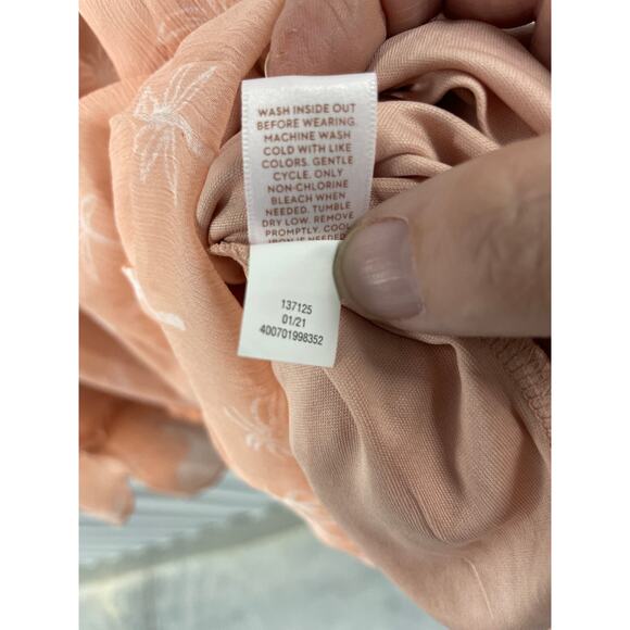 LC Lauren Conrad Lined Ruffled Palm Tree Print Mini Skirt Size L - Picture 5 of 7